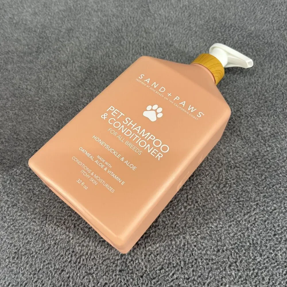 2x Sand + Paws Honeysuckle & Aloe Pet Shampoo & Conditioner 32 fl oz‎